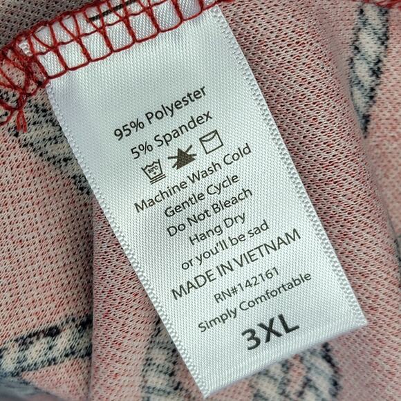 LuLaRoe Cassie Skirt 3XL Red Nautical Rope Knot Summer Coastal Fitted Pencil - Picture 5 of 9